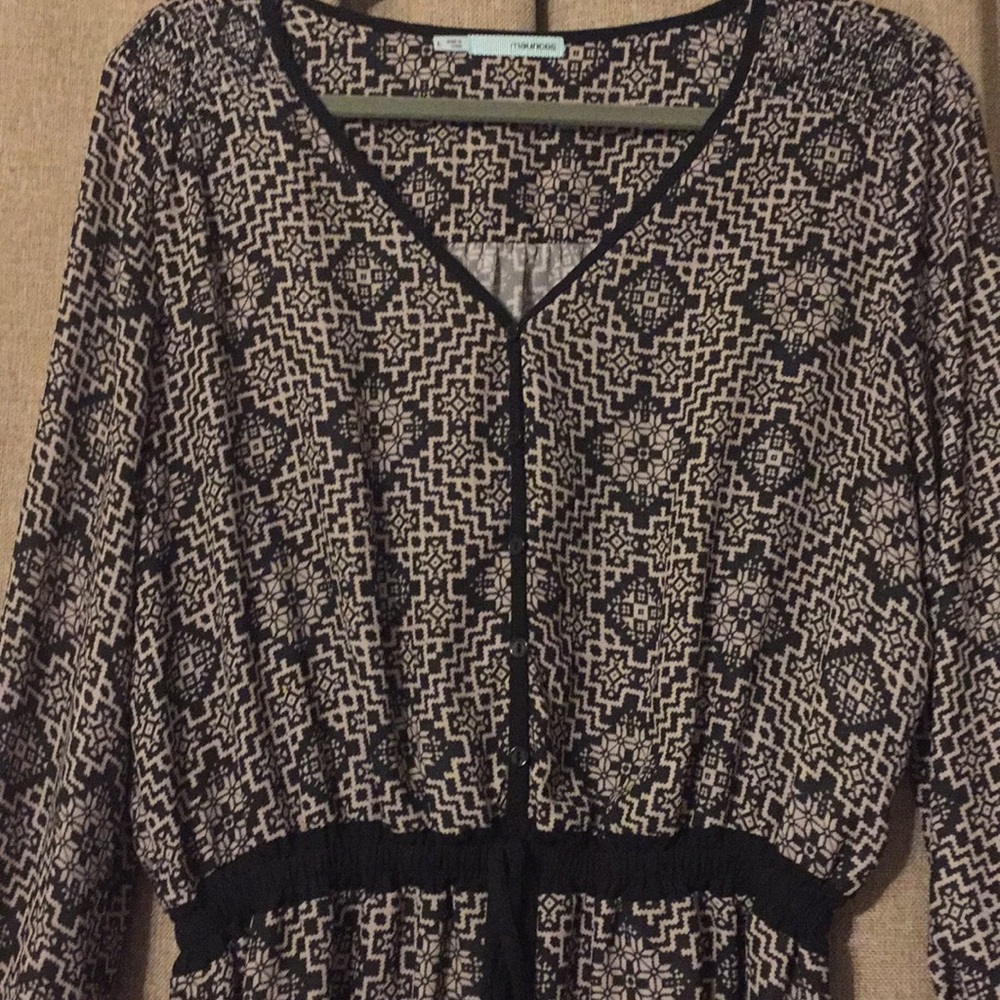 Black and Tan Blouse